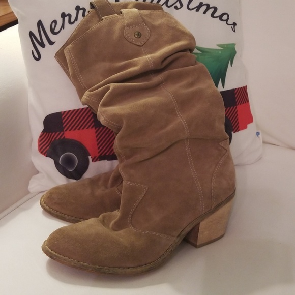 COPY - Ladies American Eagle Suede Cowboy Boots - Picture 3 of 5